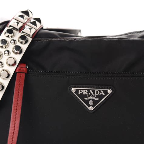 prada nylon studded vela|vela prada 1984 price.